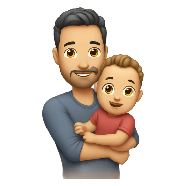 father with  baby sticker