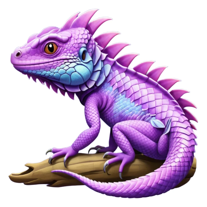 purple iguana  sticker