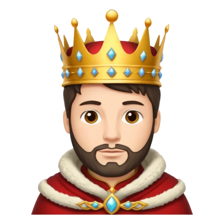 king in winter clothes   sticker