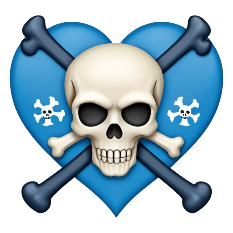 heart pirates flag sticker