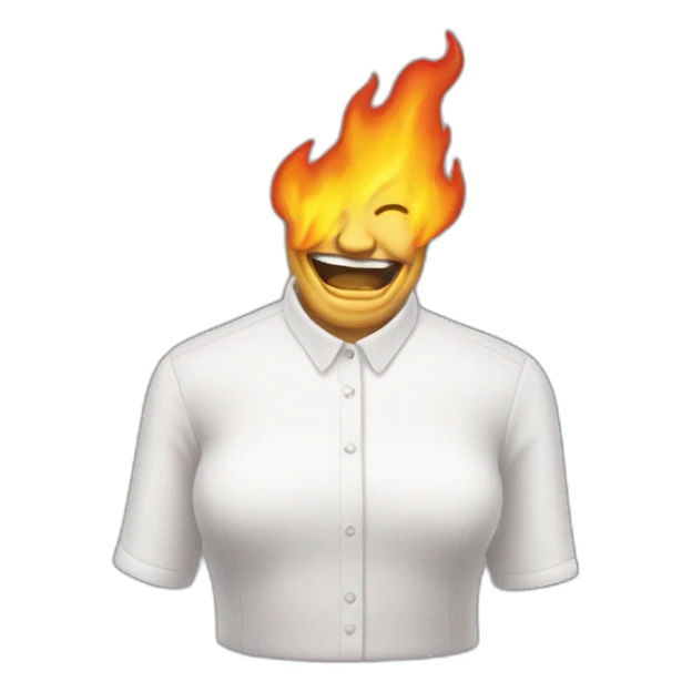 Mrs doubtfire white shirt on fire sticker