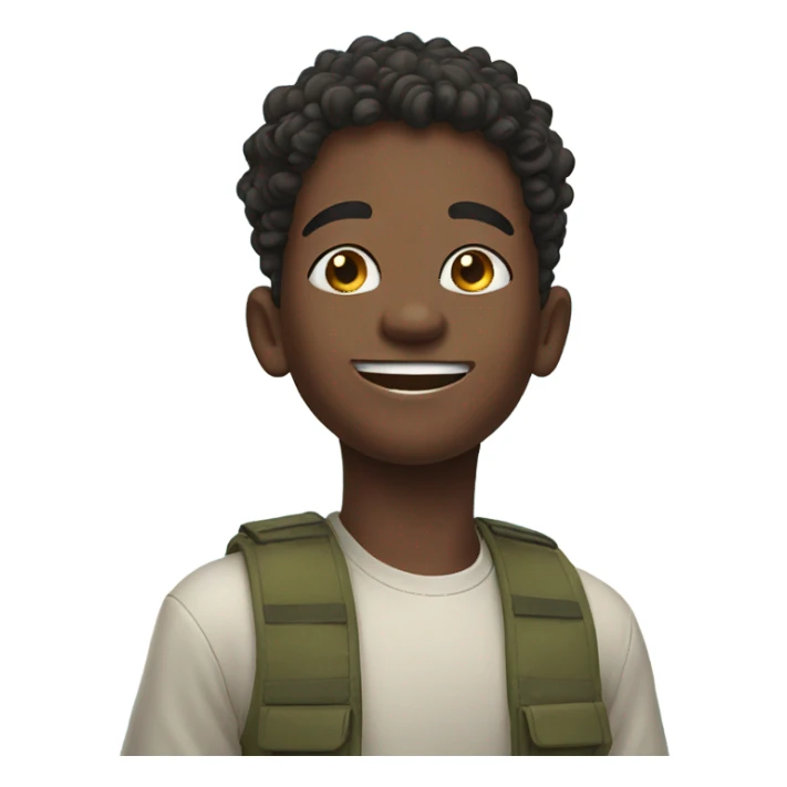 smiling boys under blue sky sticker