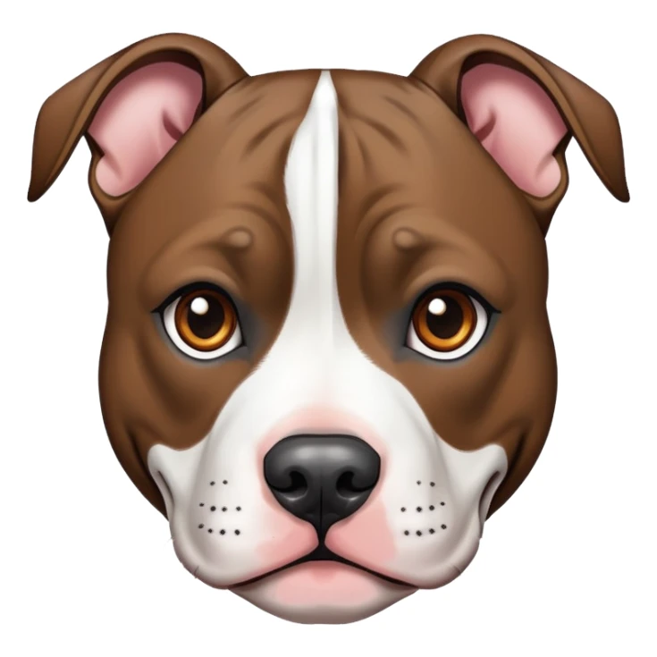 Brindle pit bull with white on its face sticker