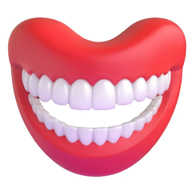 perfect smile with shiny white teeth sticker