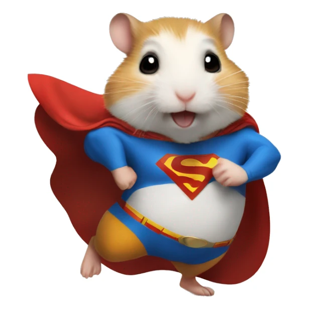 hamster superman thumbs up sticker