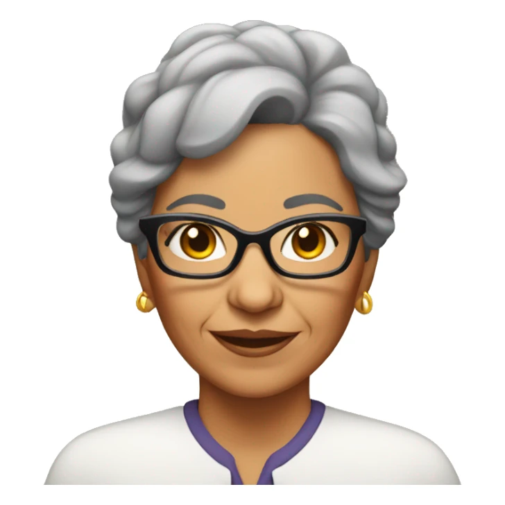 older hispanic woman with glasses sticker