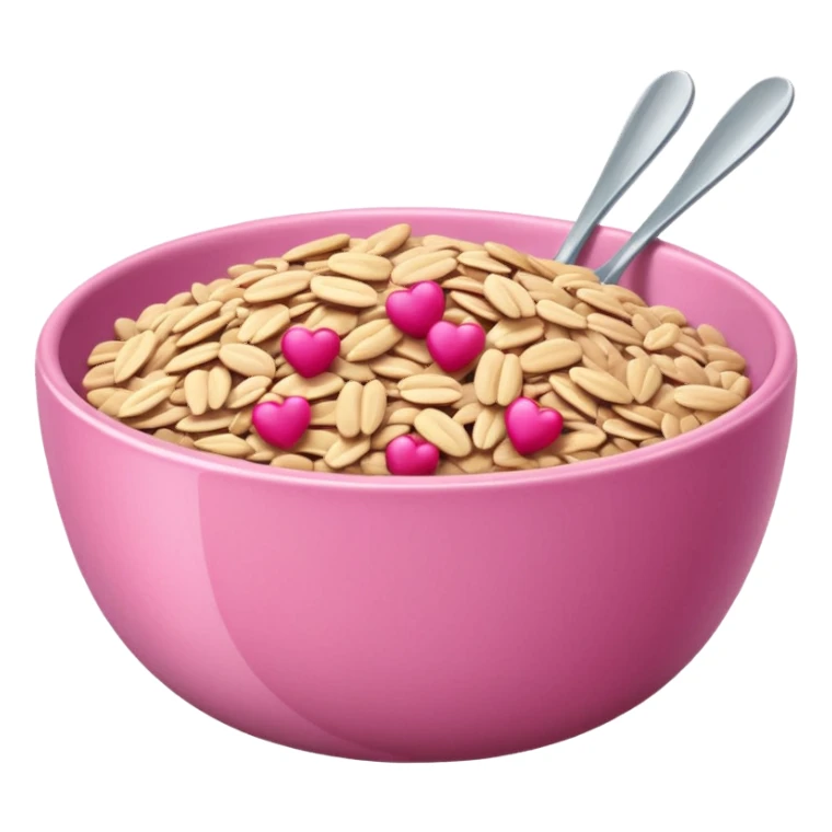 pink  oats bowl sticker