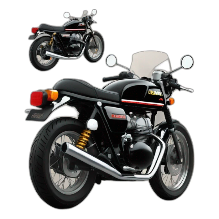 honda cb250n black body cafe racer sticker