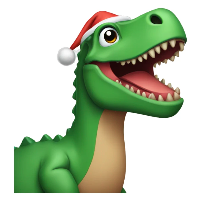 A Christmas dinosaur  sticker