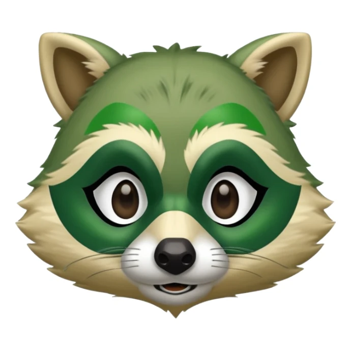 waitor green racoon sticker