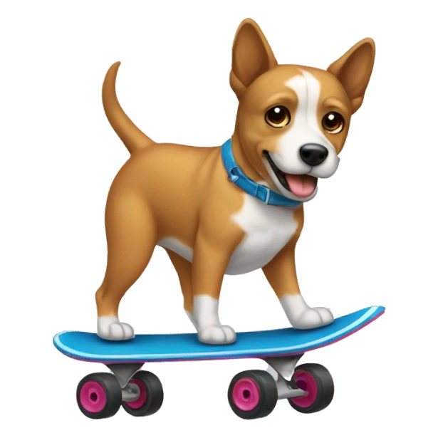 Perro en patinete sticker