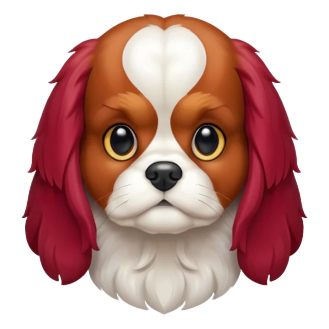 ruby colored king charles cavalier sticker