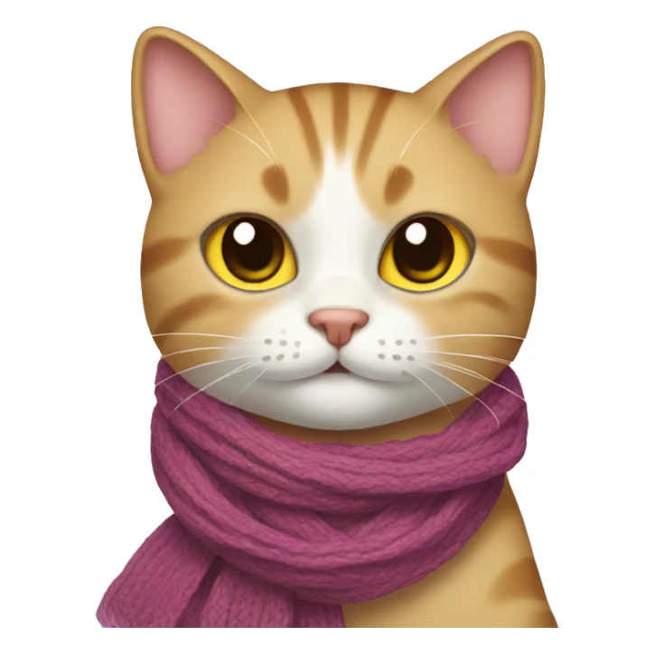 Cat with a scarf  sticker
