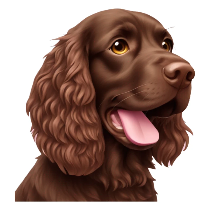 Boykin Spaniel wearing a pink sweater  sticker