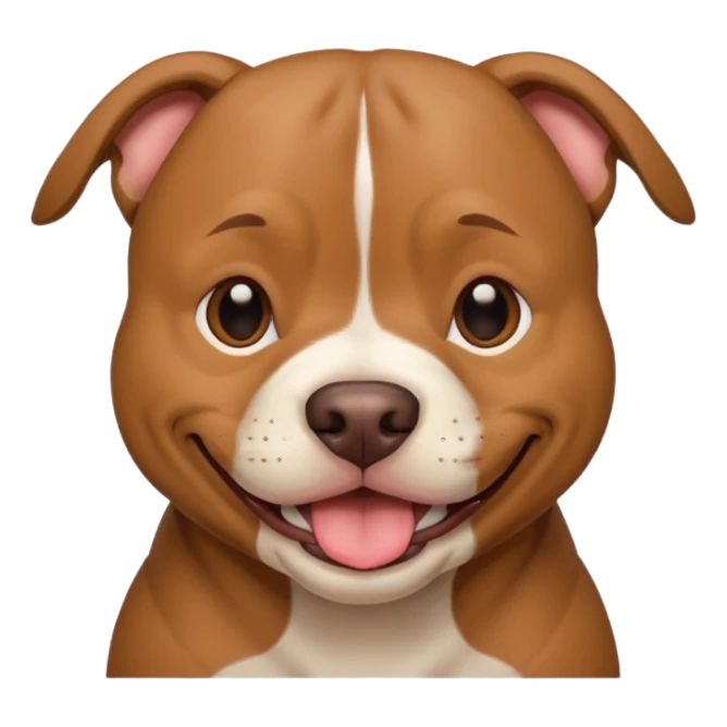 Pitbull dog Happy face. sticker