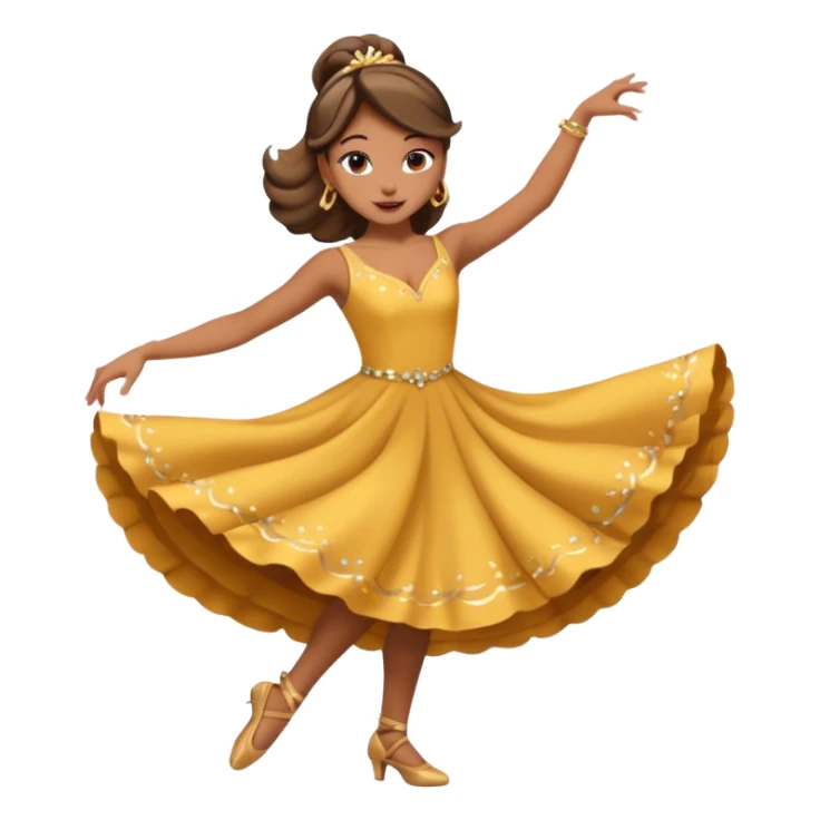 dancer mid-twirl party pose sticker