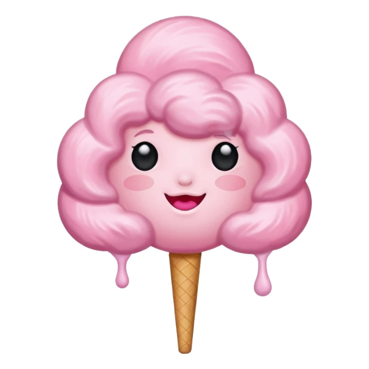 Create a cotton candy emoji sticker