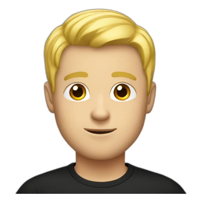 blond guy in black t-shirt sticker