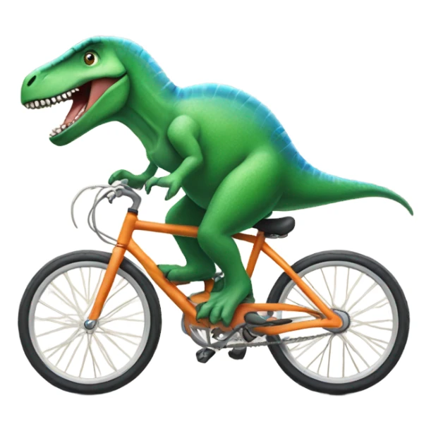 dinosaur on a bike sticker