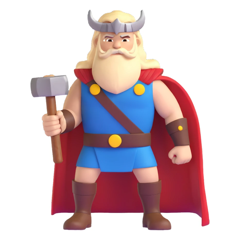 Thor with hammer sticker