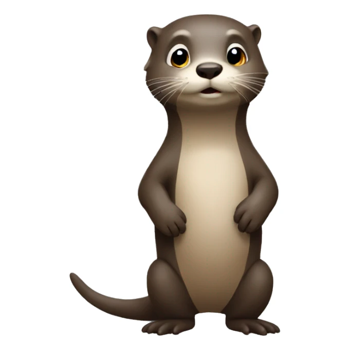  otter waiting for hedgehog's hand sticker