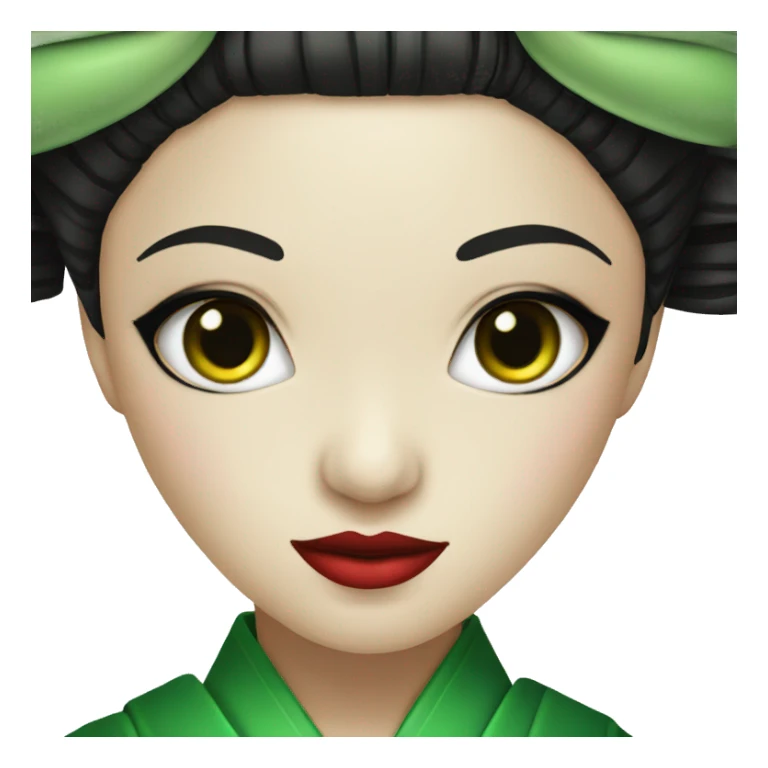 Green eyes geisha sticker