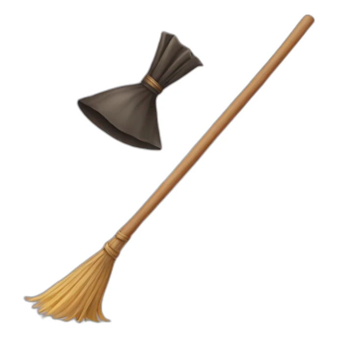 Female broomstick sticker