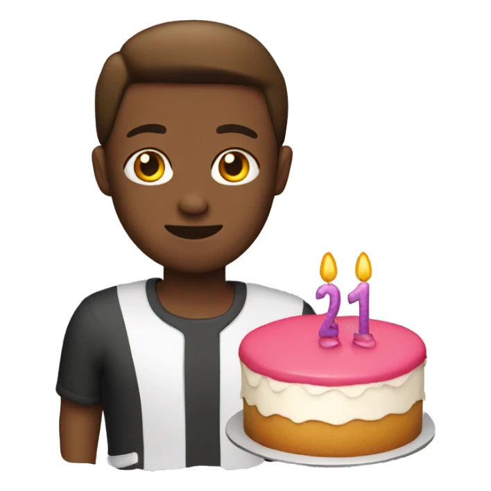 24 birthday cake sticker