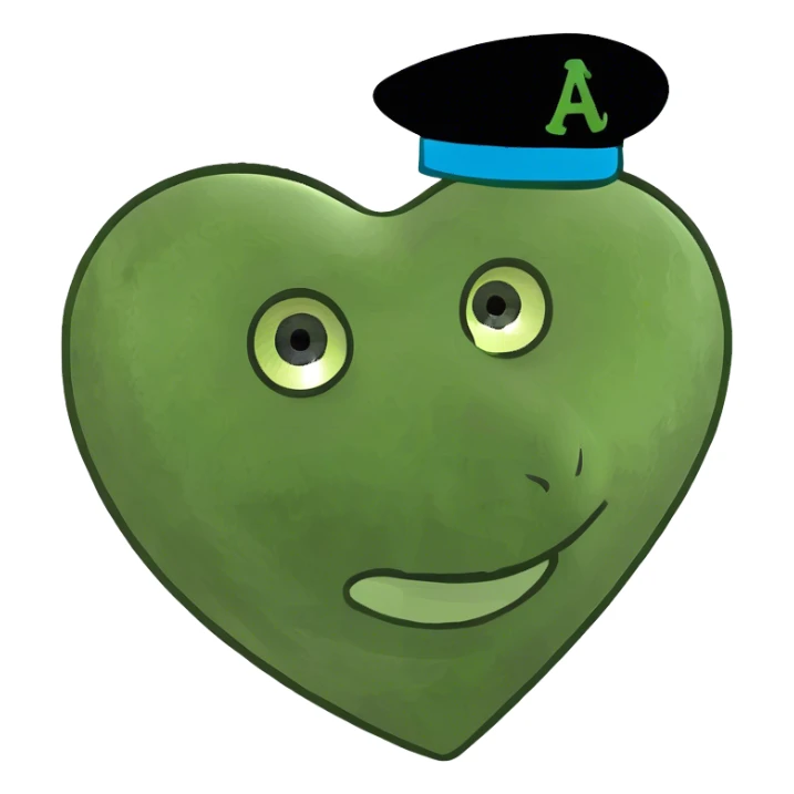 heart with "A" inside sticker