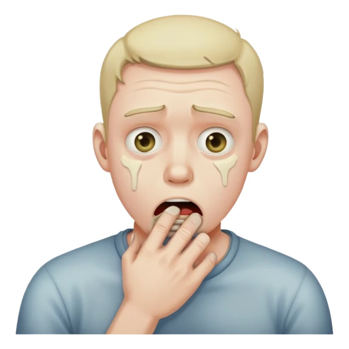 man chocking himself  sticker