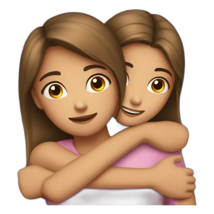 Girls hug sticker