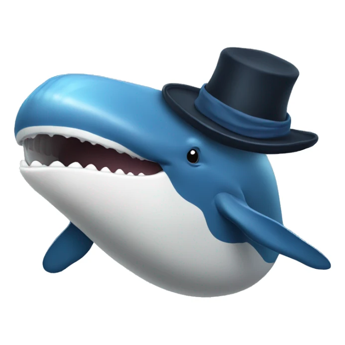 whale with a hat sticker