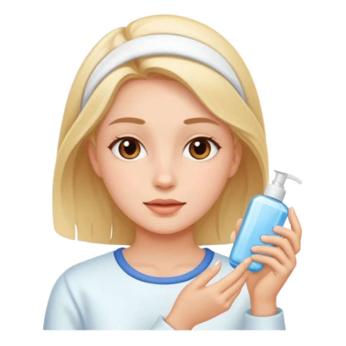 Girl doing skincare sticker