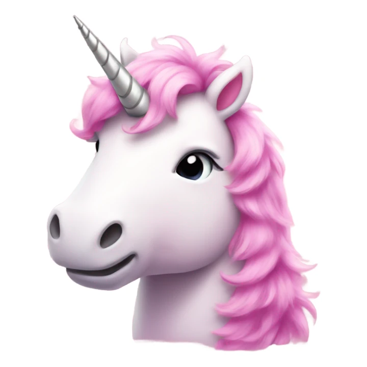 A pink fluffy unicorn sticker