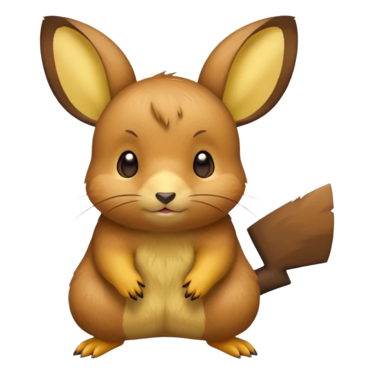 Pika animal brown no stripes sticker