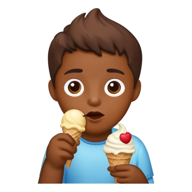 Chango comiendo un helado  sticker