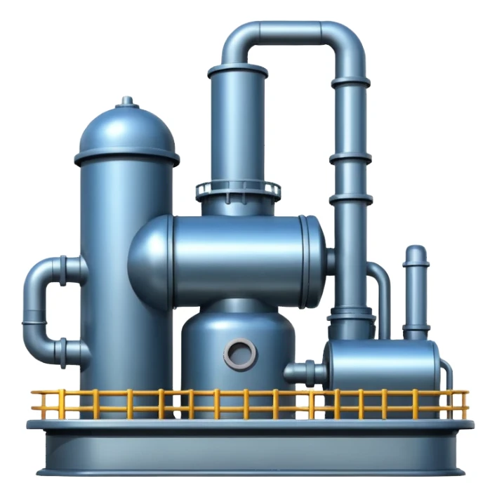 oil pumping station steel shiny sticker