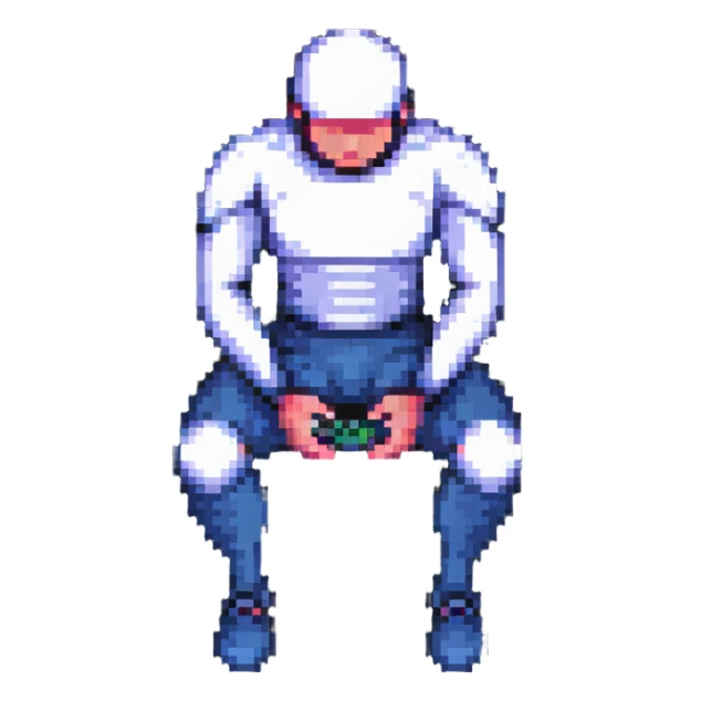 man with knee pain sticker