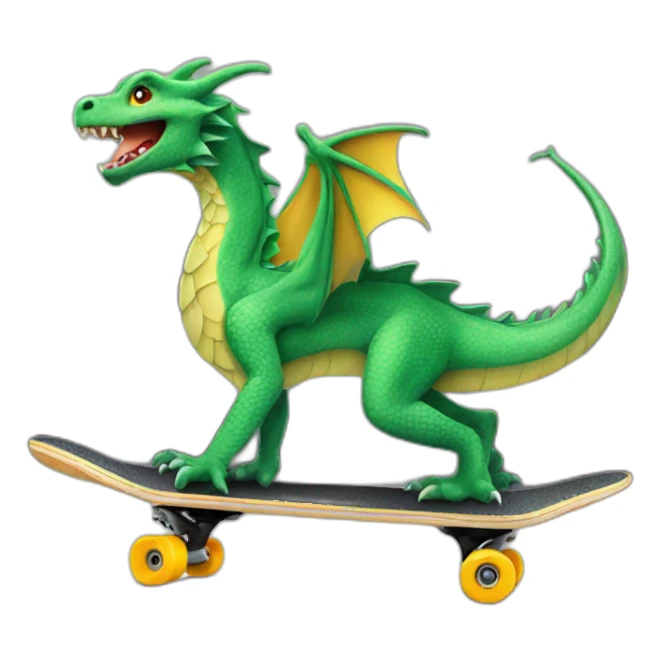 Dragon sur skate sticker