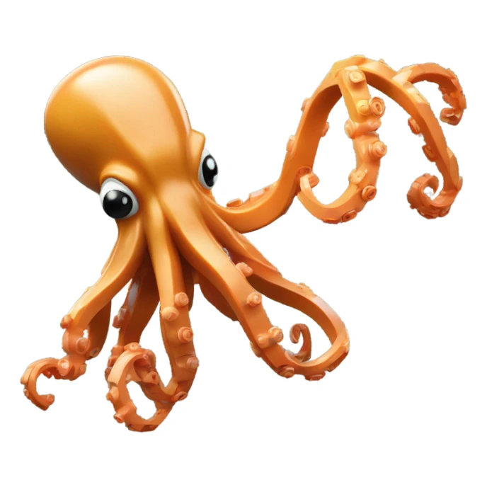 Squid building legos sticker