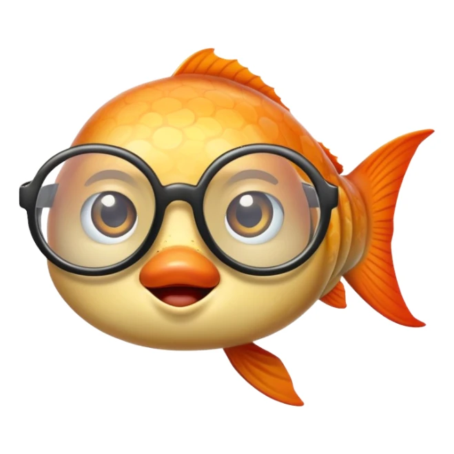 Fish wearing glasses sticker