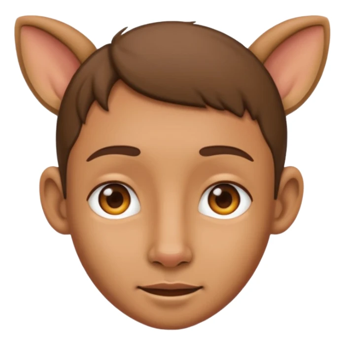 Person with ears sticker