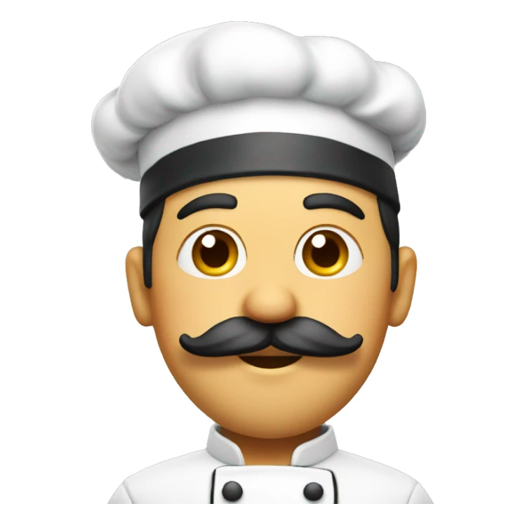 Chef with mustache kisses sticker