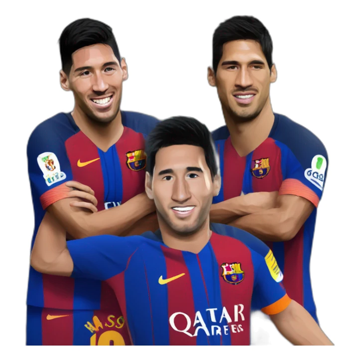 Messi neymar and luis suarez sticker