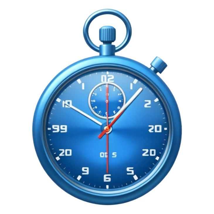 blue stopwatch  sticker