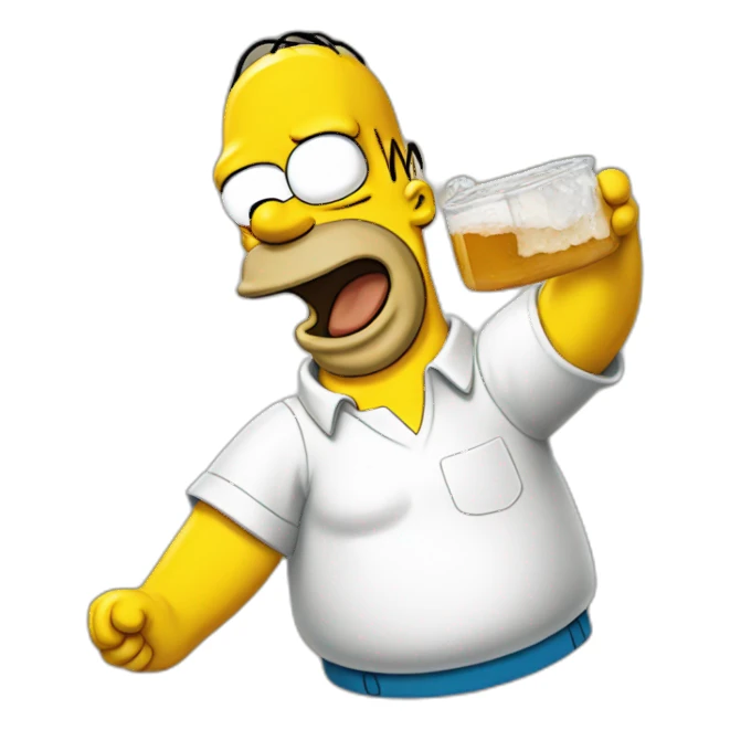 Homer Simpson Happy sticker