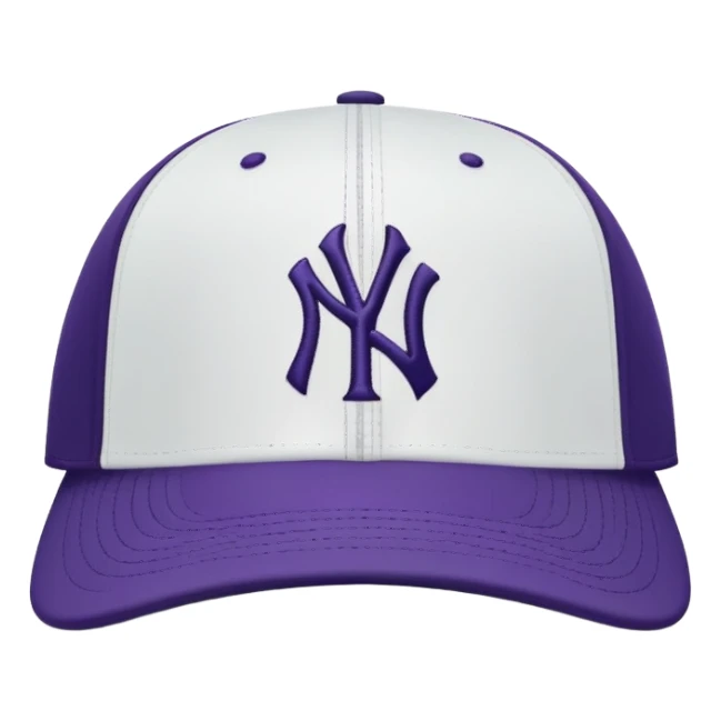 purple, NewYork Yankees cap sticker