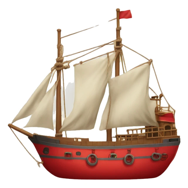 red merchant ship sticker