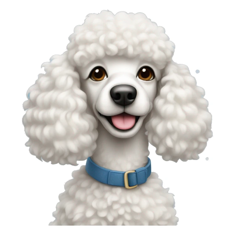 french poodle in winter sticker