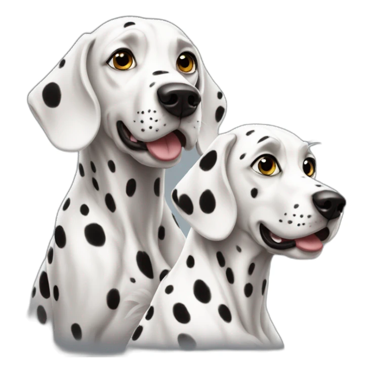 Two Dalmatian-dogs  sticker